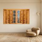 Janela de Madeira Veneziana 200x100cm 6 Folhas Rodam
