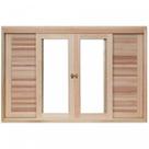 Janela de Madeira Veneziana de Correr 120x150cm com Caixilho 14cm Ewk 362 Rondosul