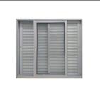 Janela de Quarto Veneziana Alumínio Branco 100x120 3 folhas de correr