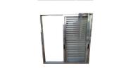 Janela de Quarto Veneziana Alumínio Brilhante 100x120 de Correr 3 Folhas