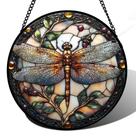Janela de vitral pendurada DASTOLL Dragonfly Suncatcher