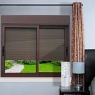 Janela Elite 2 Folhas Moveis com Persiana Integrada Correr com Motor e Controle Remoto 120 X 120 Vid
