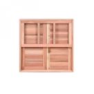 Janela Guilhotina com Ferragem JE821 Esel 120x100x12cm Marrom
