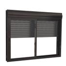 Janela Integrada Veneziana em Alumínio 120 x 120 x 12 cm 2 Folhas Preto Suprema MMachado