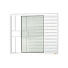 Janela Janela Veneziana Confort 3 Folhas com Grade Vidro Liso 100cm X 100cm Brimak Janela Janela Veneziana Confort 3 Folhas com Grade Vidro Liso 100cm X 100cm Brimak