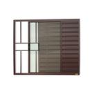 Janela Janela Veneziana Confort 3 Folhas com Grade Vidro Liso 80cm X 100cm Brimak