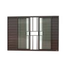 Janela Janela Veneziana Confort 6 Folhas com Grade Vidro Liso 100cm X 100cm Brimak