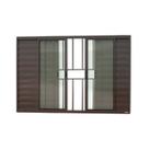Janela Janela Veneziana Confort 6 Folhas com Grade Vidro Liso 100cm X 200cm Brimak