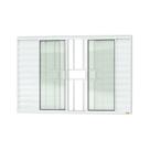 Janela Janela Veneziana Confort 6 Folhas com Grade Vidro Liso 100cm X 200cm Brimak Janela Janela Veneziana Confort 6 Folhas com Grade Vidro Liso 100cm X 200cm Brimak