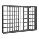 Janela Massa Externa Quadriculada com Grade em Aço 100 x 150 x 12 cm 4 Folhas Belfort Sasazaki