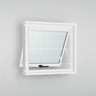 Janela Max Ar 50x50 Aço Branco C/grade e Vidro R-120- Branco
