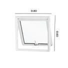 Janela Maxim-ar Abertura Central Premium 1 Folha Vidro Mini Boreal 60x80cm Yescasa