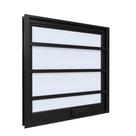 Janela Maxim-Ar Com Grade 100cmx60cm em Alumínio Preto com Vidro Vitrolar