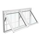 Janela Maxim-Ar em Alumínio Branco 50x100x4 cm 2 Folhas Com Grade Nobre CRV