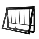 Janela Maxim-Ar em Alumínio Preto 60x60x4 cm VMB Com Grade Nobre CRV Janela Maxim-Ar em Alumínio Preto 60x60x4 cm VMB Com Grade Nobre CRV