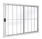 Janela Para sala/Cozinha 2 Folhas 1,00x1,20 Branco Com Grade
