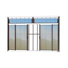 Janela Plus 4 Folhas com Bandeira e Grade Vidro Reflex 100cm X 120cm Brimak