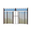Janela Plus 4 Folhas com Bandeira e Grade Vidro Reflex 100cm X 200cm Brimak