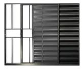 Janela Veneziana 3 Folhas 1,00x1,20 Preto C/ Grade