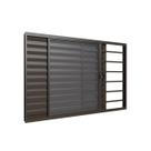 Janela Veneziana 3 Folhas 1,50m x 1m Grade em Alumínio Bronze com vidro Vitrolar Janela Veneziana 3 Folhas 1,50m x 1m Grade em Alumínio Bronze com vidro Vitrolar