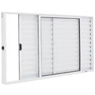 Janela Veneziana 3 Folhas Alumínio Branco 1.00 x 1.00 Modular