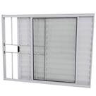 Janela Veneziana 3 Folhas Alumínio Branco 1.00 x 1.20 Modular com Grade Janela Veneziana 3 Folhas Alumínio Branco 1.00 x 1.20 Modular com Grade