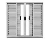 Janela Veneziana 6 Folhas 100x100 Aluminio Brilhante Sem Grade