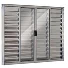 Janela Veneziana 6 Folhas 100x120 Aluminio Brilhante Sem Grade