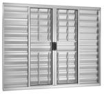 Janela Veneziana 6 Folhas 1,20x1,50 Alumínio Brilhante C/g