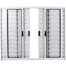 Janela Veneziana 6 Folhas Alumínio Branco 1.00 x 2.00 Modular