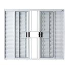 Janela Veneziana 6 Folhas Central com Grade Vidro Liso 100x100 Ecosul Esquadrisul