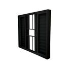 Janela Veneziana Abertura Central Premium 6 Folhas Grade Vidro Liso 100x120cm Yescasa