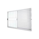 Janela Veneziana Abertura Direita Exclusiva 3 Folhas Grade Vidro Liso 100x120cm CRV Portas e Janelas