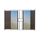 Janela Veneziana Confort 6 Folhas com Grade Vidro Reflex 120cm x 150cm Brimak Mix Corten Janela Veneziana Confort 6 Folhas com Grade Vidro Reflex 120cm x 150cm Brimak Mix Corten