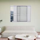 Janela Veneziana de Alumínio 3 Folhas 100 X 100cm com Grade Linha Modular