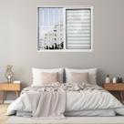 Janela Veneziana de Alumínio 3 Folhas 100 X 120cm com Grade Linha 25 Esquadrias Bergamo