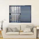 Janela Veneziana de Alumínio 3 Folhas 100 X 120cm Linha Modular com Grade Esquadrias Bergamo