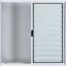 Janela Veneziana de Alumínio 3 Folhas 1,00 X 1,50 Sem Grade Cor Branco Linha All Modular