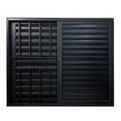 Janela Veneziana de Alumínio 3 Folhas 100 X 150cm Linha 25 com Grade Esquadrias Bergamo
