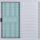 Janela Veneziana de Alumínio 3 Folhas 1,20 X 1,20 Com Grade Cor Branco Linha All Soft Janela Veneziana de Alumínio 3 Folhas 1,20 X 1,20 Com Grade Cor Branco Linha All Soft