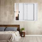Janela Veneziana de Alumínio 3 Folhas 120 X 120cm Linha Modular