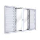 Janela Veneziana de Alumínio 4 Folhas Móveis e 2 Folhas Fixas 100x200cm Lucasa Ideale