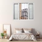 Janela Veneziana de Alumínio 6 Folhas 100 X 100cm Linha 25 com Grade Esquadrias Bergamo