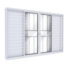 Janela Veneziana de Alumínio com Grade 4 Folhas Móveis e 2 Fixas 120x150cm Lucasa Ideale