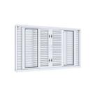 Janela Veneziana de Correr Central Flex 4 Folhas Móveis e 2 Fixas Lucasa Facilità 100x150cm Branco