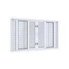 Janela Veneziana de Correr Central Flex 4 Folhas Móveis e 2 Fixas Lucasa Facilità 100x150cm