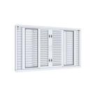 Janela Veneziana de Correr Central Flex 6 Folhas Facilità 120cmx150cm Lucasa