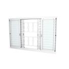 Janela Veneziana em Aço Branco 100x200x12 cm 6 Folhas Grade Elo Ideal CRV