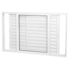 Janela Veneziana em Alumínio Branco 100x120x10 cm 3 Folhas VL Móveis Nobre CRV Janela Veneziana em Alumínio Branco 100x120x10 cm 3 Folhas VL Móveis Nobre CRV