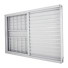Janela Veneziana em Alumínio Branco 100x150x10 cm 3 Folhas VL Com Grade Nobre CRV Janela Veneziana em Alumínio Branco 100x150x10 cm 3 Folhas VL Com Grade Nobre CRV